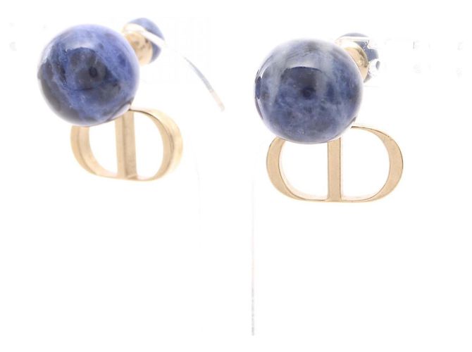 Orecchini Christian Dior Dior Tribal Drop D'oro Blu navy - vista 2