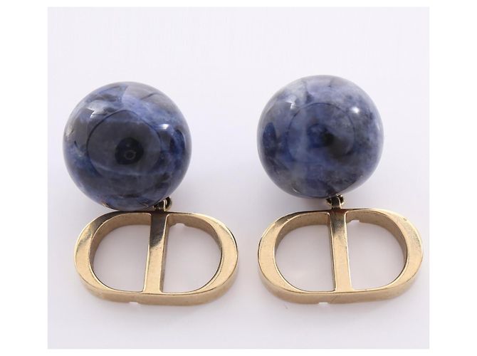 Orecchini Christian Dior Dior Tribal Drop D'oro Blu navy - vista 5