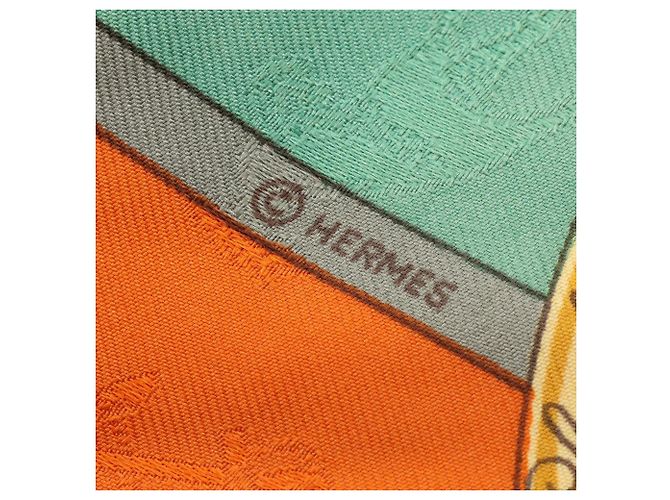 Silk In Hermès Hermes Carre 90 LE GEOGRAPHE Schal Mehrfarben Orange - Ansicht 2