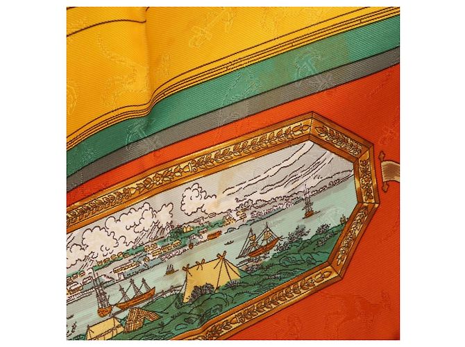 Silk In Hermès Hermes Carre 90 LE GEOGRAPHE Schal Mehrfarben Orange - Ansicht 4