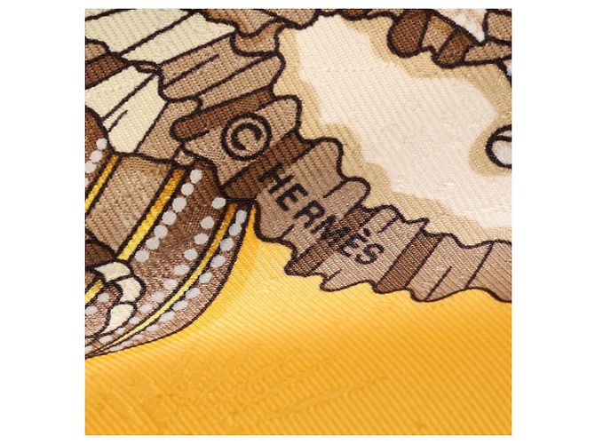 Hermès Foulard Hermes Carre 90 LES FETES DU ROI SOLEIL Multicolore Crudo Giallo - vista 2