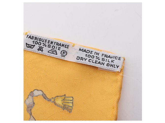Hermès Foulard Hermes Carre 90 LES FETES DU ROI SOLEIL Multicolore Crudo Giallo - vista 3