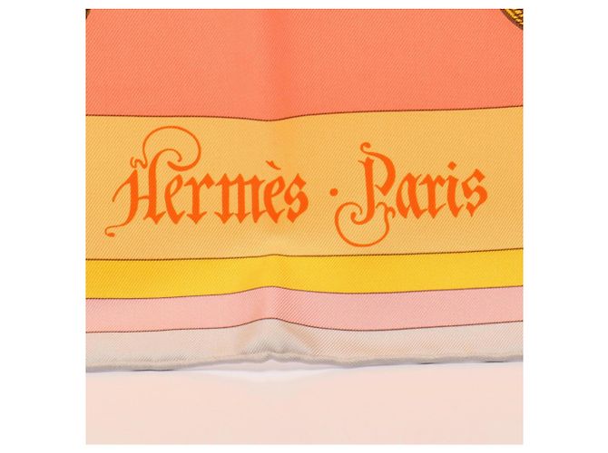 Hermès Foulard Hermes Carre 90 Della Cavalleria Rosa Multicolore - vista 4