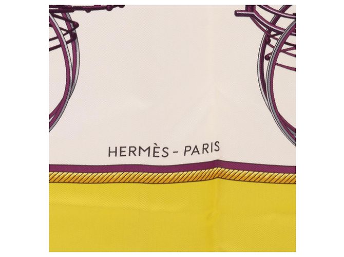 Hermès Hermes Carre 90 Les Voitures a Transformation Schal Pink Weiß Mehrfarben - Ansicht 4