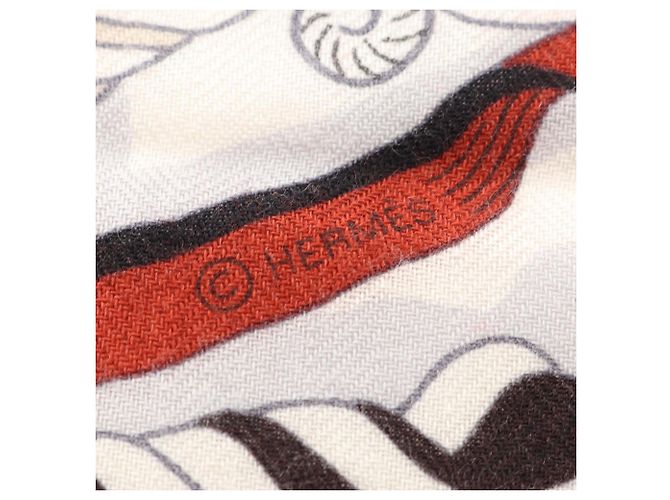 Hermès Hermes Carre Geant 140 Bouquets Sellier Foulard Nero Multicolore Crudo - vista 3