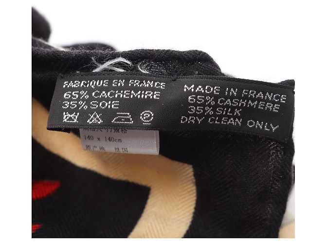 Hermès Hermes Carre Geant 140 Della Cavalleria Foulard Nero Multicolore Crudo - vista 4