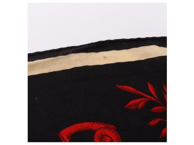 Hermès Hermes Carre Geant 140 Della Cavalleria Foulard Nero Multicolore Crudo - vista 6