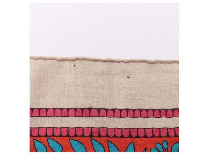 Hermès Hermes Carre Geant 140 Foulard La Danse du Cheval Marwari Marrone Multicolore Beige - vista 9