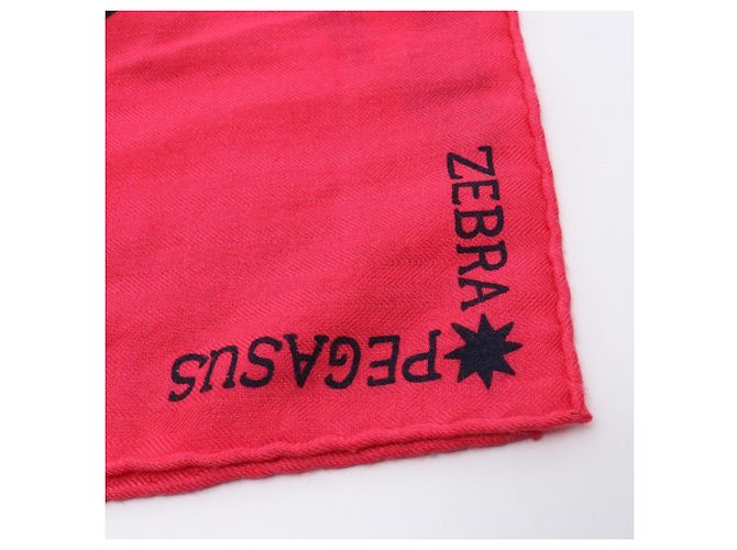 Foulard Hermès Carré Géant Zebra Pegasus Rosa Multicolore Blu navy - vista 10