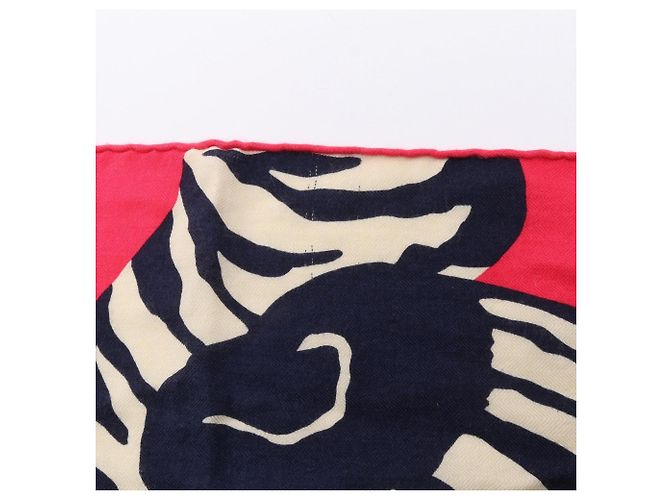 Foulard Hermès Carré Géant Zebra Pegasus Rosa Multicolore Blu navy - vista 6