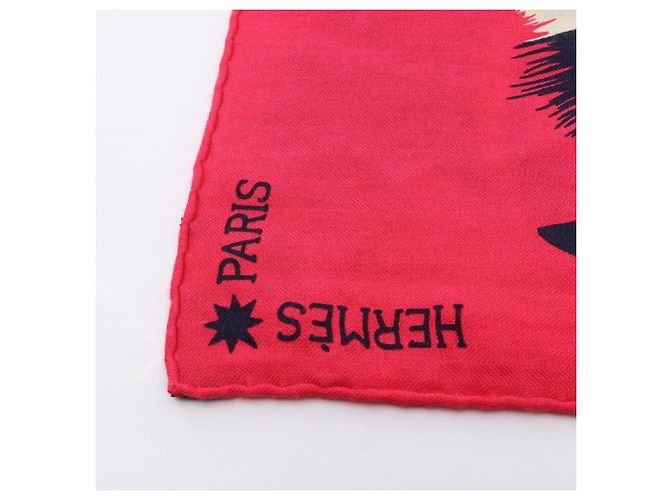 Foulard Hermès Carré Géant Zebra Pegasus Rosa Multicolore Blu navy - vista 9