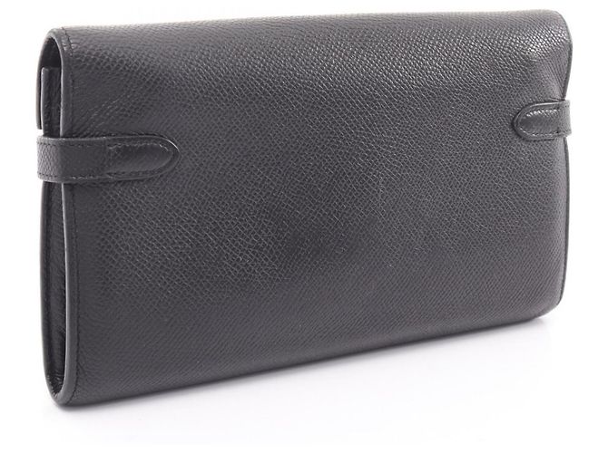 Hermès Cartera bi-fold Hermes Kelly Long Negro - vista 2