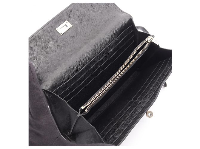 Hermès Cartera bi-fold Hermes Kelly Long Negro - vista 3