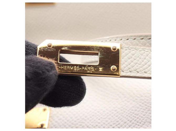 Hermès Borsa a tracolla Hermes Kelly Long To Go Craie Bianco - vista 10
