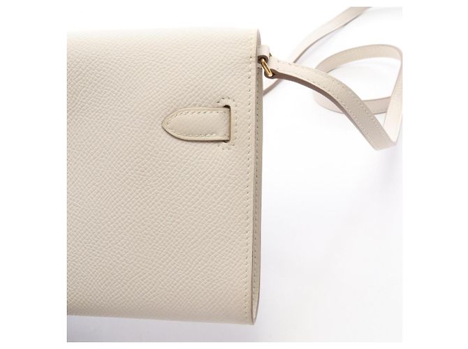 Hermès Borsa a tracolla Hermes Kelly Long To Go Craie Bianco - vista 11