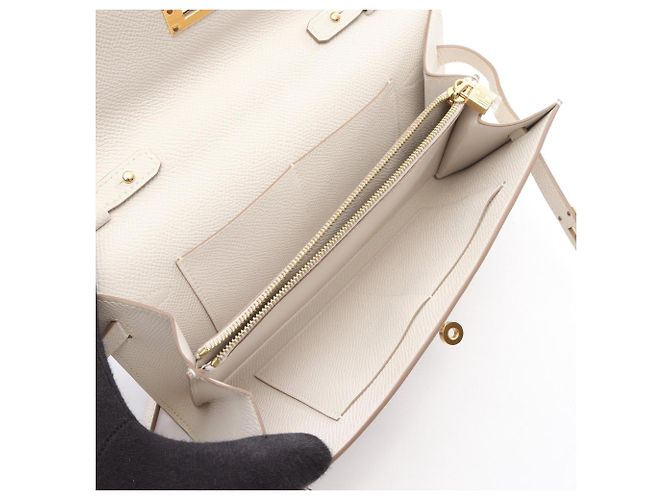 Hermès Borsa a tracolla Hermes Kelly Long To Go Craie Bianco - vista 3