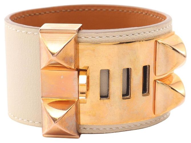 Hermès Hermes Collier de Chien Cle Bangle D'oro Crudo - vista 2