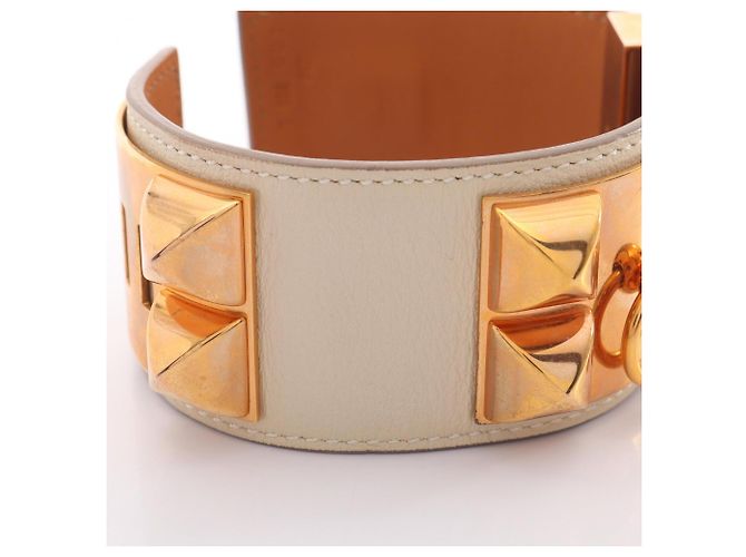 Hermès Hermes Collier de Chien Cle Bangle D'oro Crudo - vista 8