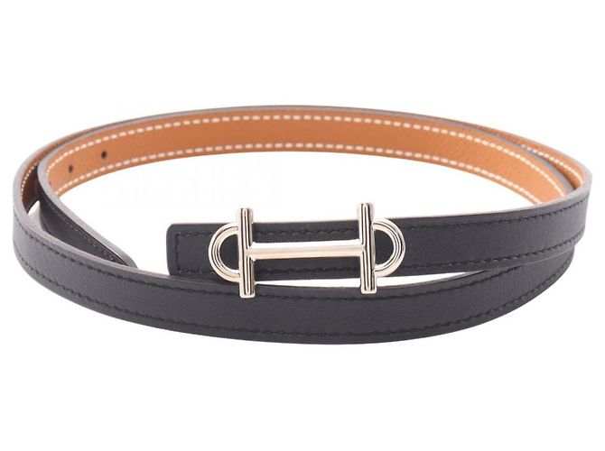 Hermès Hermes Gamma Gold Noir Wendelgürtel Braun Schwarz - Ansicht 5