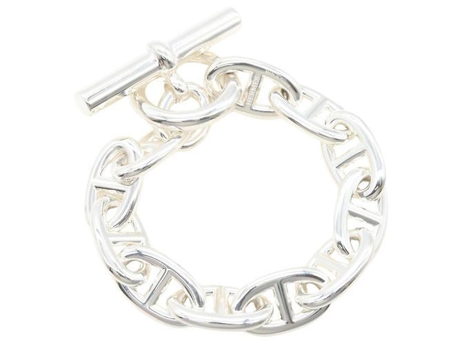 Hermès Bracciale con Charms Hermes Chaine d'Ancre TGM Argento - vista 2