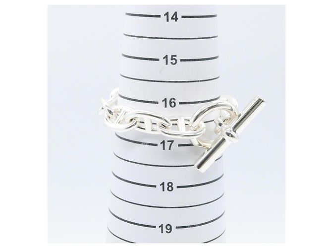 Hermès Bracciale con Charms Hermes Chaine d'Ancre TGM Argento - vista 6