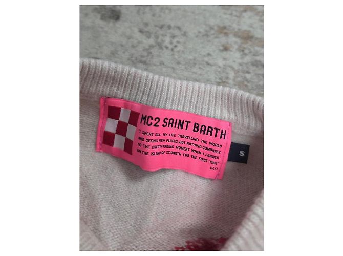 Autre Marque MC2 Saint Barth Pullover mit roten Herzen Weiß - Ansicht 2