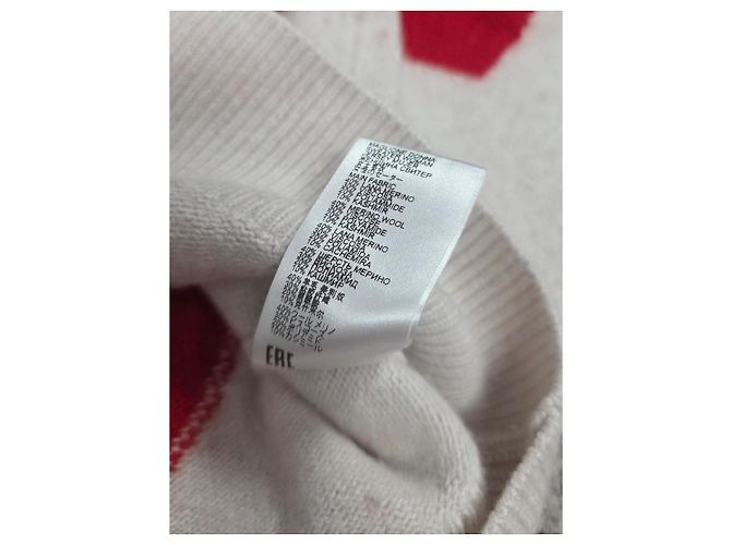 Autre Marque MC2 Saint Barth Pullover mit roten Herzen Weiß - Ansicht 5