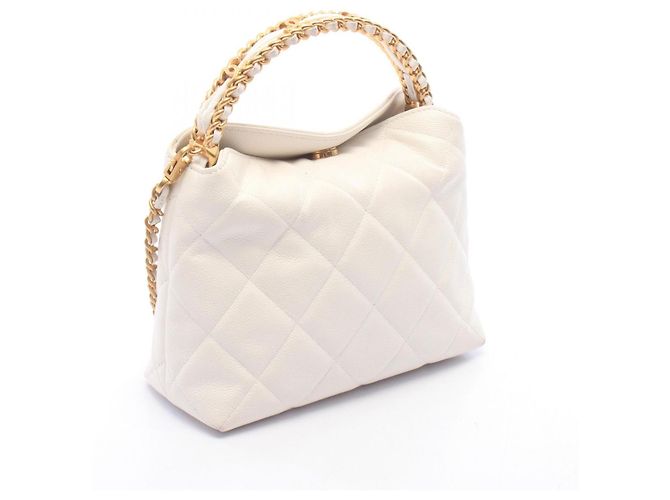 Timeless Borsa Hobo Small Matelassé Chanel in White Bianco - vista 2