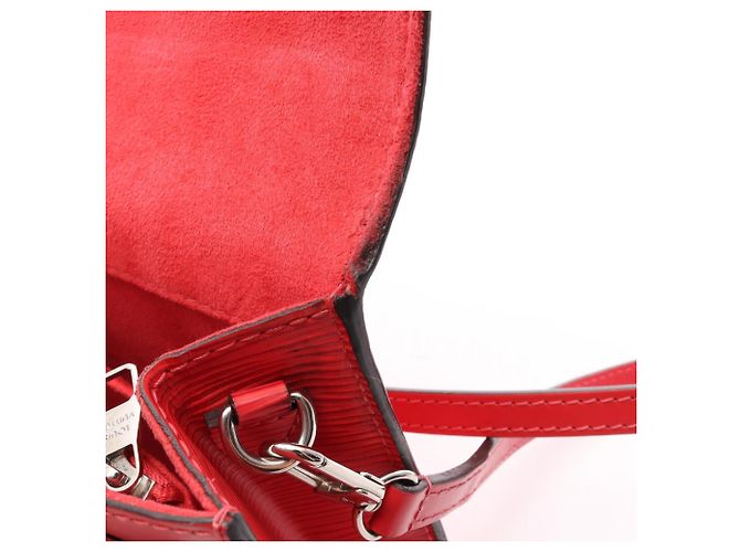 Louis Vuitton Pochette Louise PM Epi Leather Borsa a tracolla rossa Rosso - vista 6