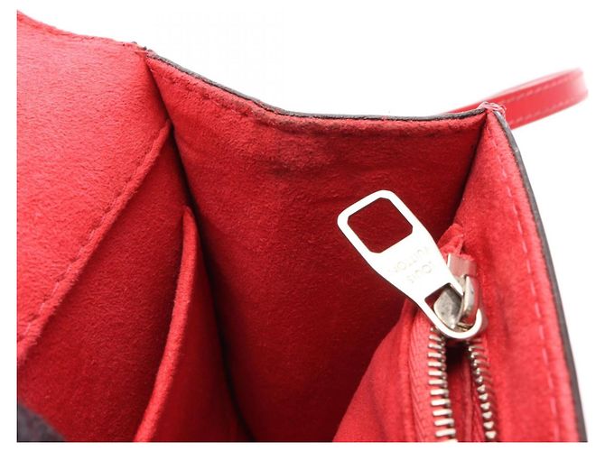 Louis Vuitton Pochette Louise PM Epi Leather Borsa a tracolla rossa Rosso - vista 8