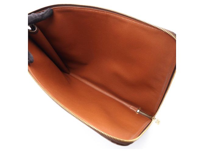 Louis Vuitton Pochette Document Clutch Handbag Marrone - vista 3