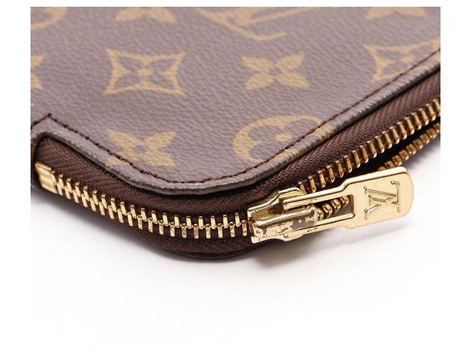 Louis Vuitton Pochette Document Clutch Handbag Marrone - vista 6