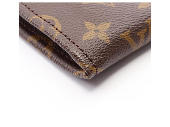 Louis Vuitton Pochette Document Clutch Handbag Marrone - vista 7