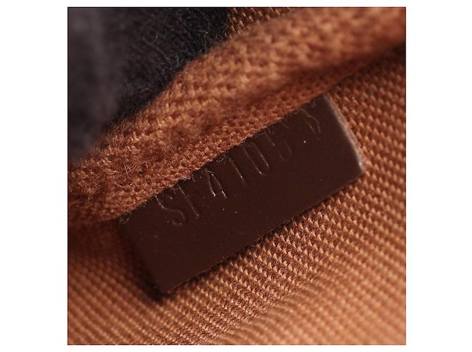 Borsa Louis Vuitton Mini Pochette Accessoires Damier Ebene Illustré Marrone Multicolore - vista 5