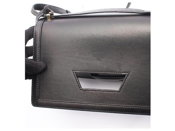 Loewe Barcelona Schultertasche aus schwarzem Leder - Ansicht 8