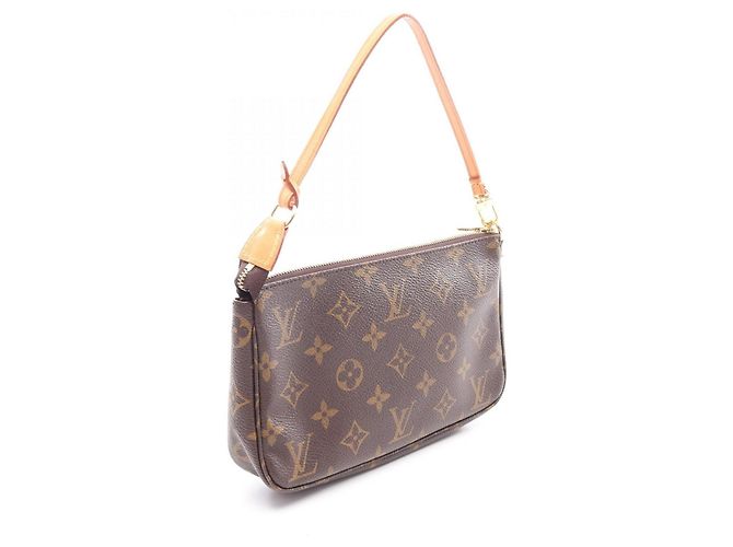 Borsa Louis Vuitton Pochette Accessoires Marrone Monogramma - vista 2