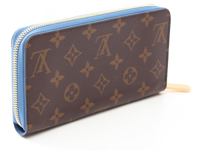 Louis Vuitton Zippy Wallet Brown Blue Monogram - view 2