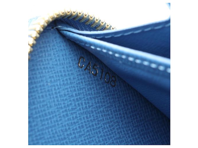 Louis Vuitton Zippy Wallet Brown Blue Monogram - view 5