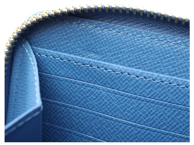 Louis Vuitton Zippy Wallet Brown Blue Monogram - view 6
