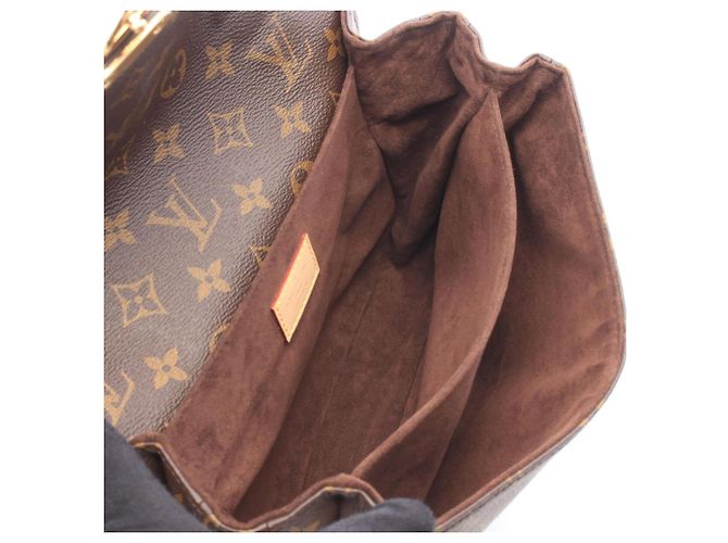 Borsa Louis Vuitton Pochette Metis MM Marrone - vista 3