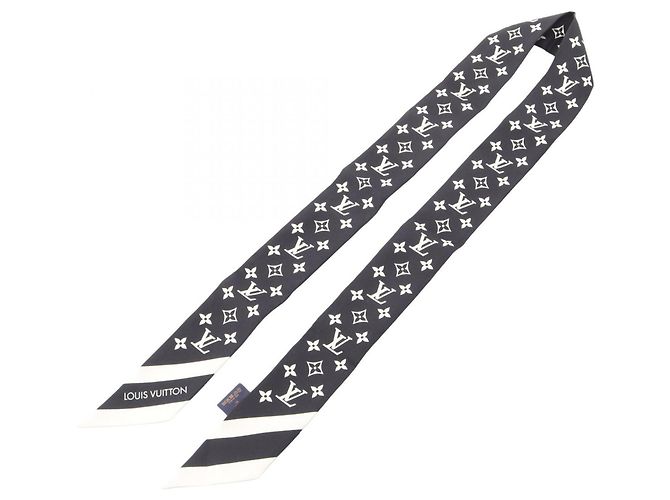 Pañuelo Louis Vuitton Bandeau BB Monogram Silhouette Noir Negro Blanco - vista 2