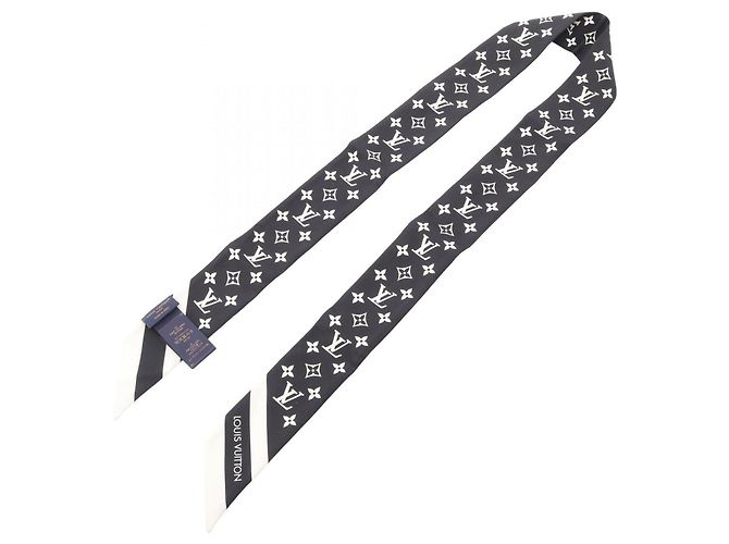 Pañuelo Louis Vuitton Bandeau BB Monogram Silhouette Noir Negro Blanco - vista 3