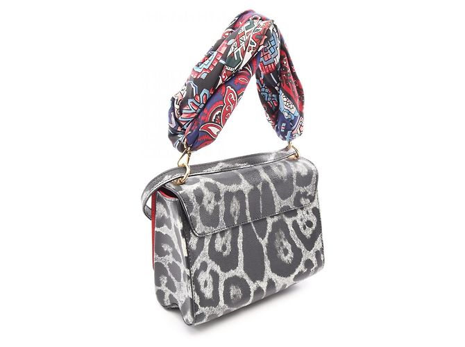 Borsa Louis Vuitton Twist MM Leopard Print Marrone Nero - vista 2