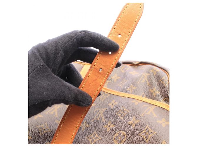 Borsa a tracolla Louis Vuitton Saumur 35 Monogram Marrone - vista 7