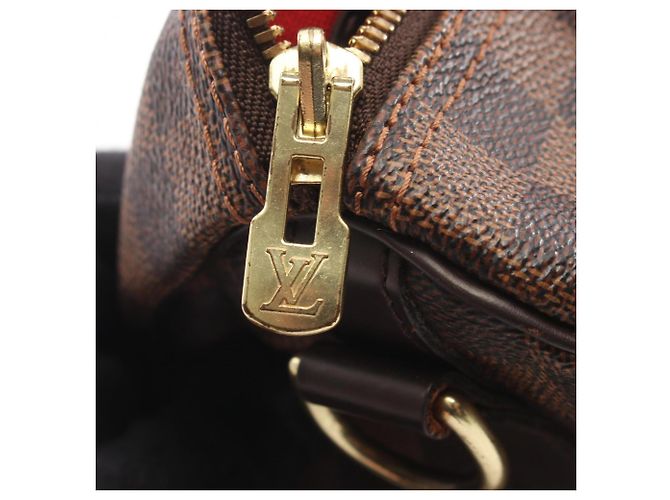 Borsa Louis Vuitton Speedy Bandoulière 25 Marrone Damier ebene - vista 11