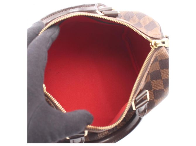 Borsa Louis Vuitton Speedy Bandoulière 25 Marrone Damier ebene - vista 3
