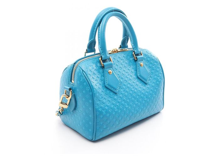 Borsa Louis Vuitton Speedy Bandoulière 20 Blu - vista 2
