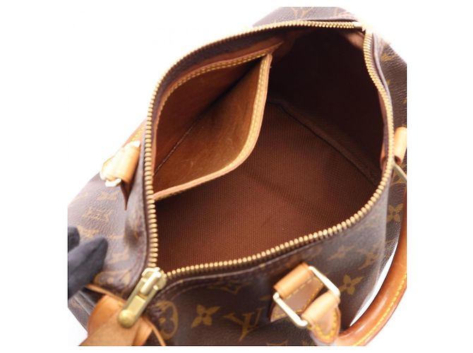 Borsa Louis Vuitton Speedy 25 Marrone - vista 3