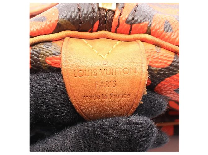 Louis Vuitton Speedy 30 Monogram Graffiti Handtasche Braun Orange - Ansicht 4