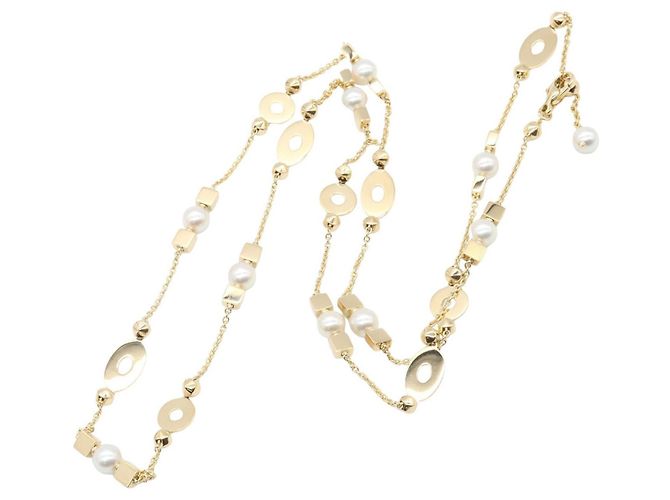 Bulgari Collar de perlas BVLGARI Lucia 10P Blanco Dorado - vista 2